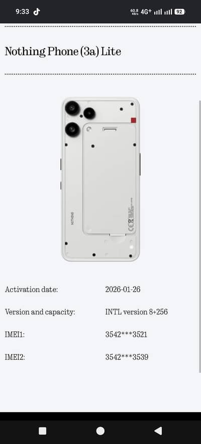 Nothing Phone 3A lite