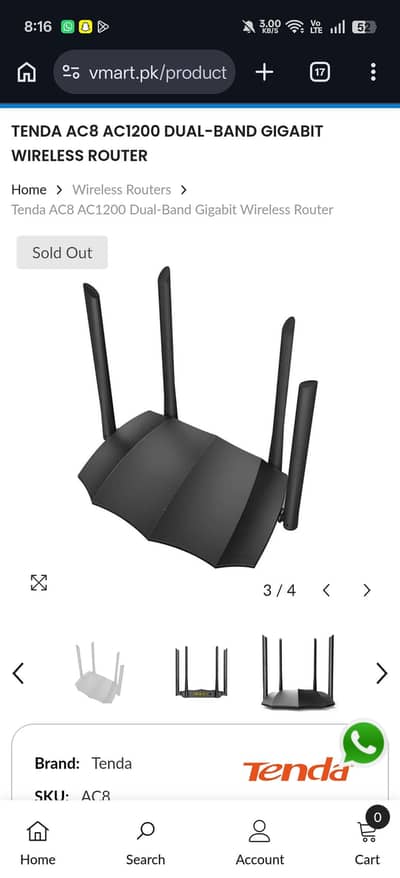 tenda ac8 ac1200 router dual band