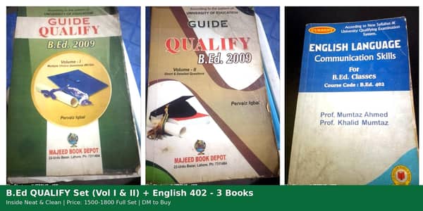 B. ed qualify guide vol 1,2 +English 402 set