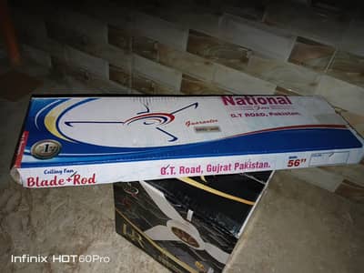 National 56 inch Ac DC Celling fan New Daba pack LR. Model Gujrat