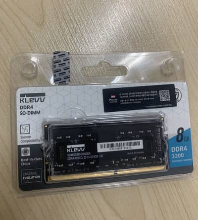 KLEVV 8GB DDR4 3200MHz LAPTOP RAM — Unused