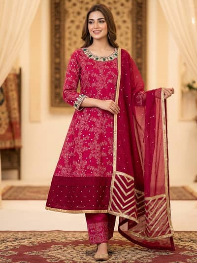 Ladies 3 Piece Formal Suit / Embroidered 3PC Dress / Party Wear Suit