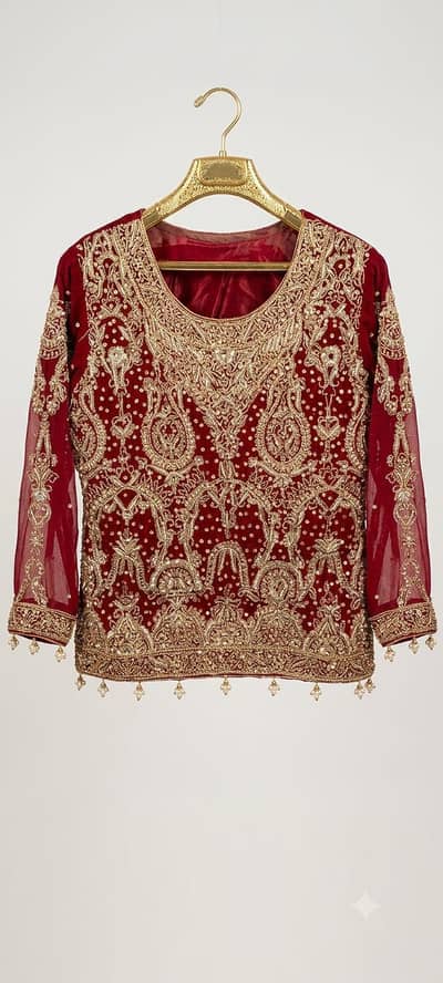 bridal dress  lehnga kurti shafoon duppta for sale one time use