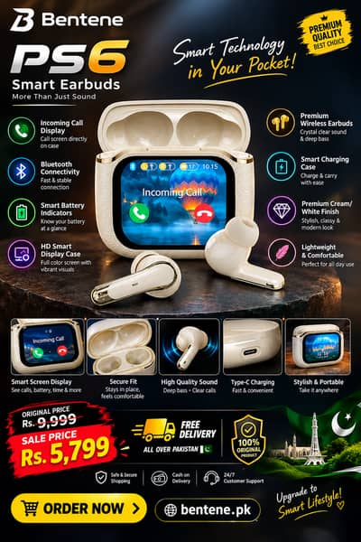 Bentene PS6 & PM10 Earbuds - ANC+ENC - Waterproof - Free Delivery