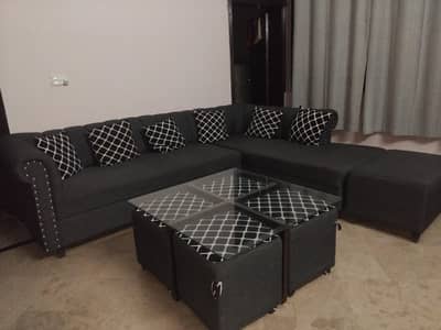 L shaped sofa set