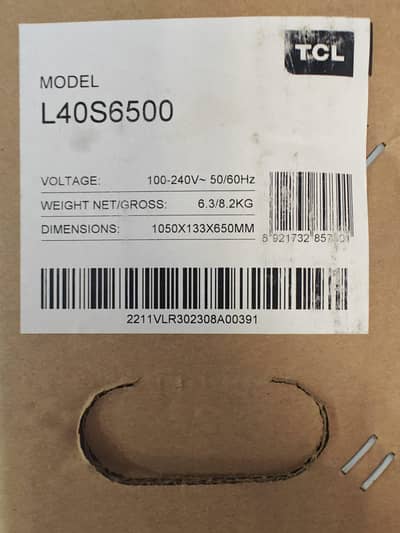 TCL 40” S6500 FHD AI SMART ANDROID TV – EXCELLENT CONDITION