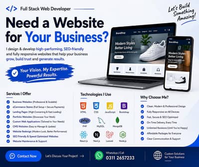 Professional Website Development | Full Stack Web Developer