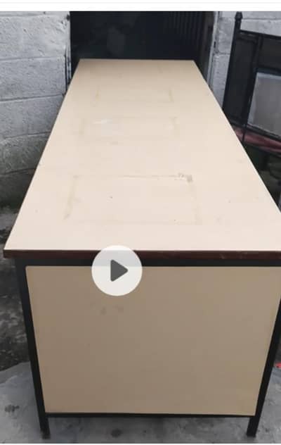 wooden table with iron frame 03152035069