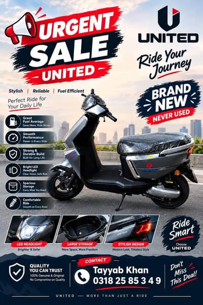 BRAND NEW ELECTRIC SCOTY/ ZERO METER/ NEVER USED/ URGENT SALE
