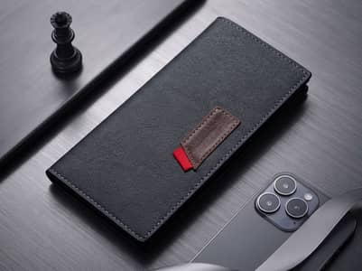 Long Wallet – 14 Card Slots with Zipper Pocket, Black