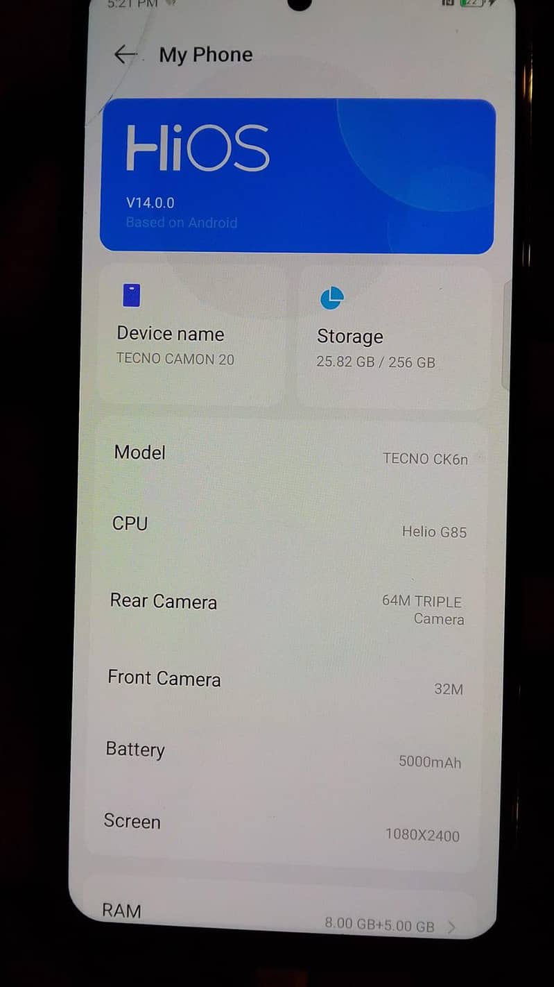 Tecno CAMON 20 1