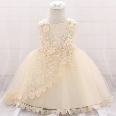 Light Blue Princess Tulle Dress For kids with lace Embroidery