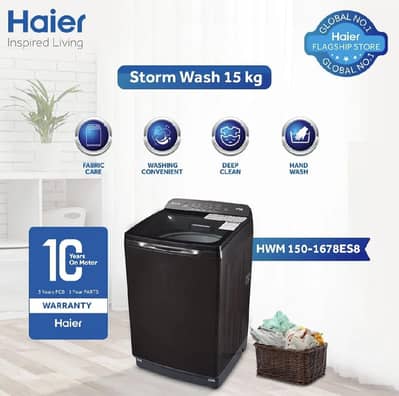 Haier 15kg Fully Automatic Top Load Washing Machine HWM 150-1678ES8
