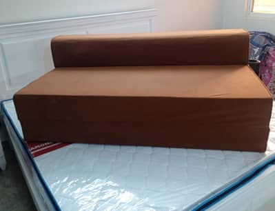 Sofa Cum Bed-Rust Color