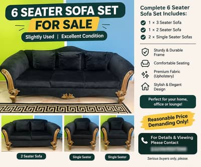 6 Seater Sofa set for sale