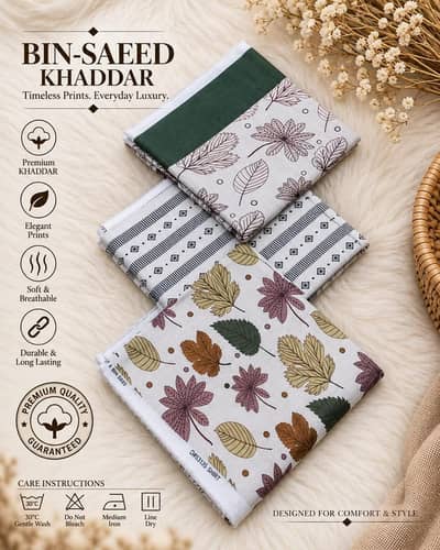 3pc suit khaddar collection 2026