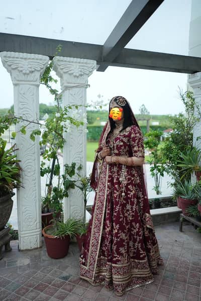 Maroon Bridal Dress