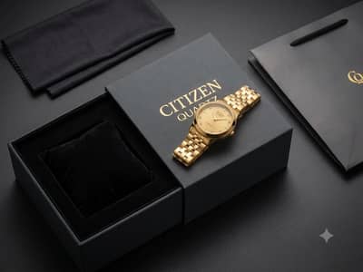 Citizen Luxury Gold Quartz Analog Watch for Men - Brand New