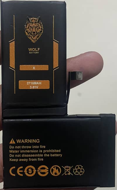 iPhone X Wolf Battery (2716 mAh) – Brand New / Excellent Condition
