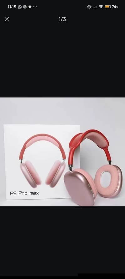 Wireless pink p9 headphones