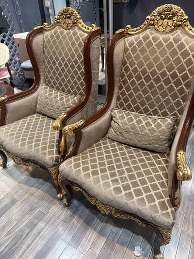 Chair with coffee table