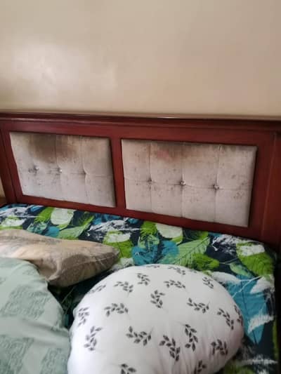 Complete wooden bed set.