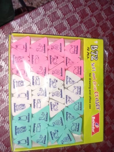 Bahadur erasers 1 pack and 2 packs of apex eraser