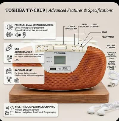 Toshiba CD portable Bluetooth speaker