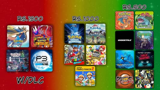 Nintendo switch and Nintendo switch 2 games