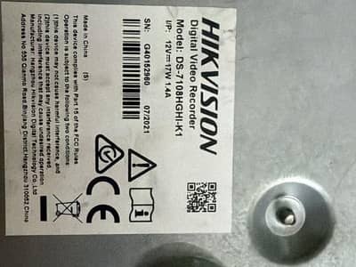 hikvision DVR 8channel with accessories