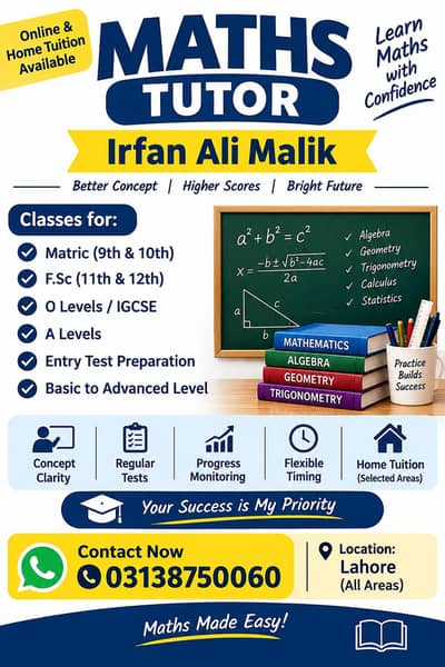 professional home tutor for maths and all subjects