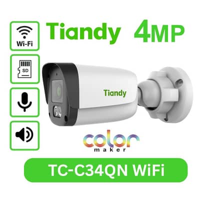 Tiandy 4MP Bullet IP Camera TC-C34QN 2ENA Full Color Night Vision