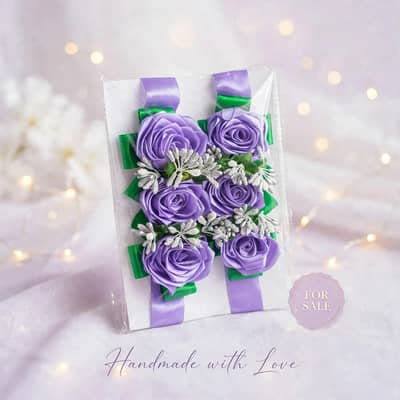 Handmade Ribbon Gajray ~1 pair