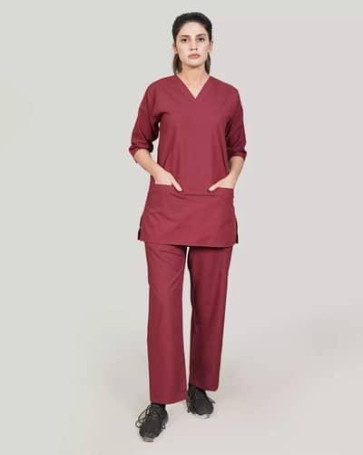scrubs - 2 scrub maroon and black small size
