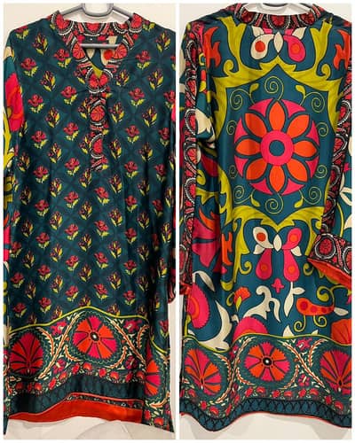 Sapphire gown/khaadi shirt/Agha noor dress