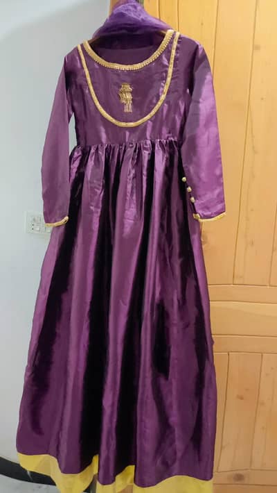 purple Anarkali frock