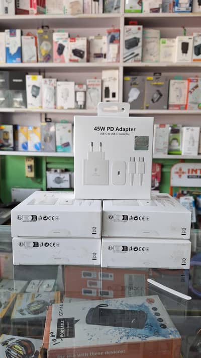 Samsung original 45W. adapter Available.    Big. Stuck Available