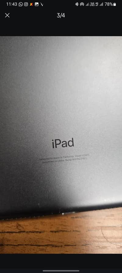 Apple iPad 9 Gen with special case- no exchange