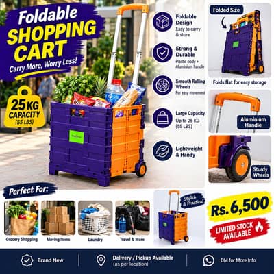 Foldable Shopping Cart – Heavy Duty