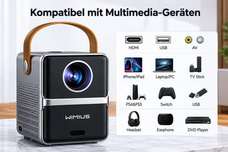 WIMIUS P61 Projector – Full HD 1080P | Excellent Condition