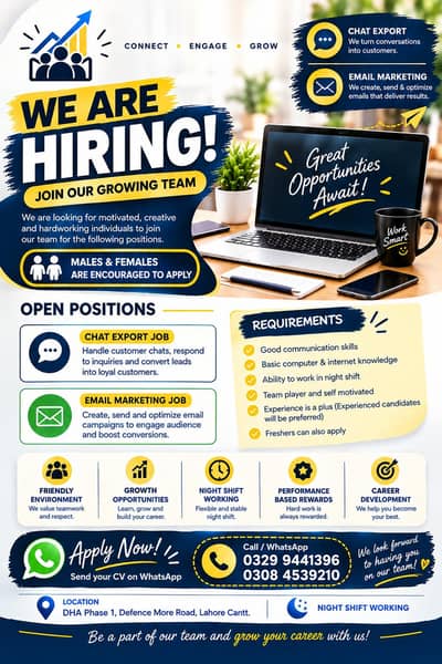 Chat Export & Email Marketing Jobs – Male & Female