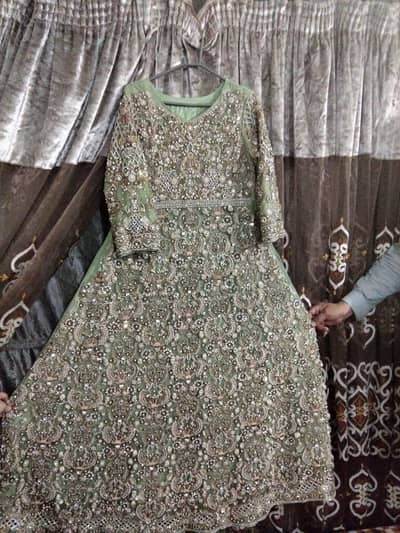 Bridel maxi full heavy work front back dubbta with pouch
