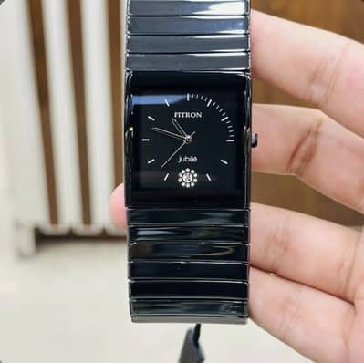 Quartz fitron ceramic watch