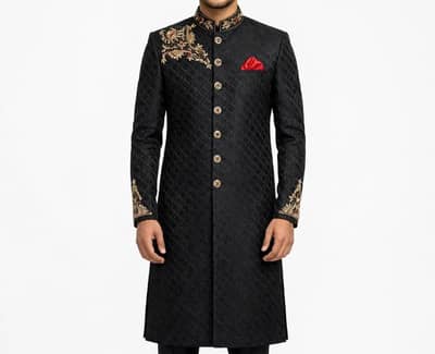 Black groom sherwani for sale