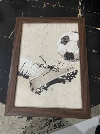 Stylish Football Themed Wall Frame