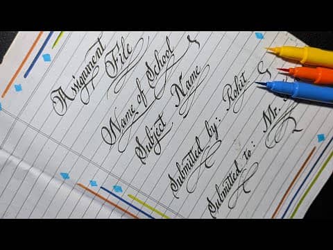 Handwritten assignment work 1