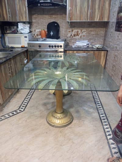 Dining table 6 chairs 10mm mirror king size