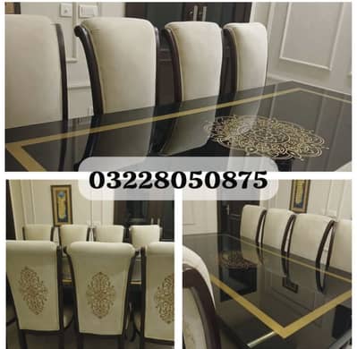 Dinning table with 8 chairs