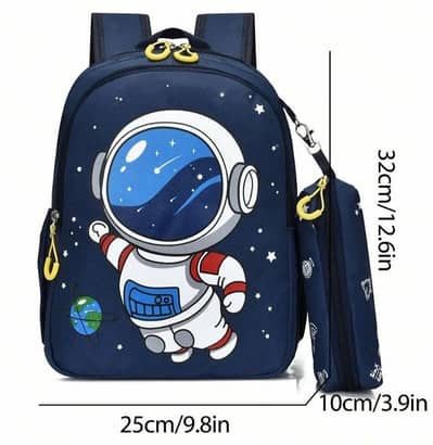 Shein - New Fashion Cartoon Backpack With Small Pouch