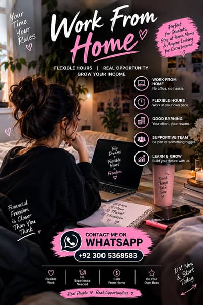 Work From Home Job | Flexible Hours | Online Work | Home Based Work